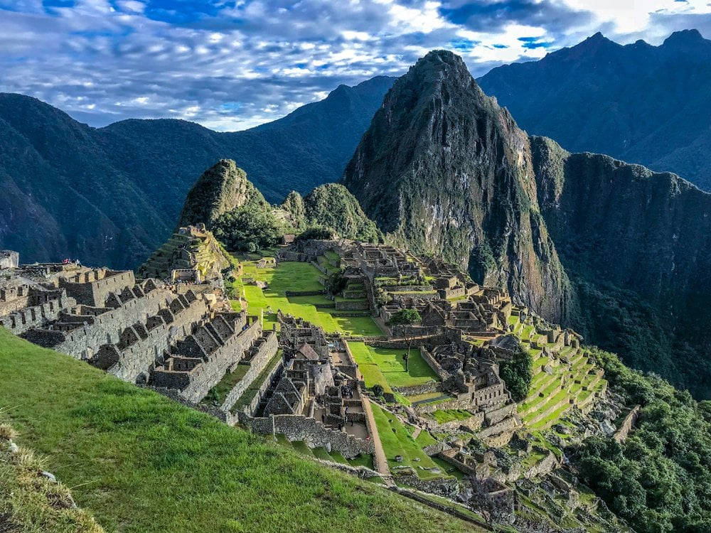 Caption: Mesmerizing View of Machu Picchu's Central Plaza Wallpaper