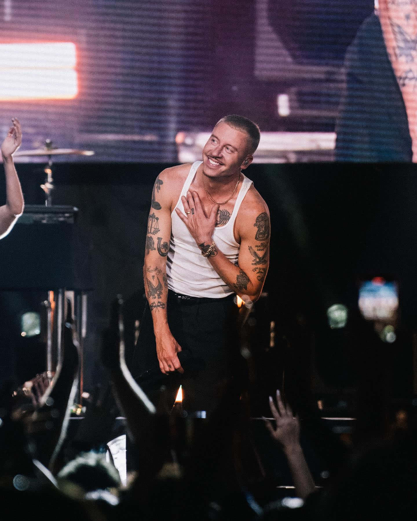 Macklemore Performing Live Concert Wallpaper