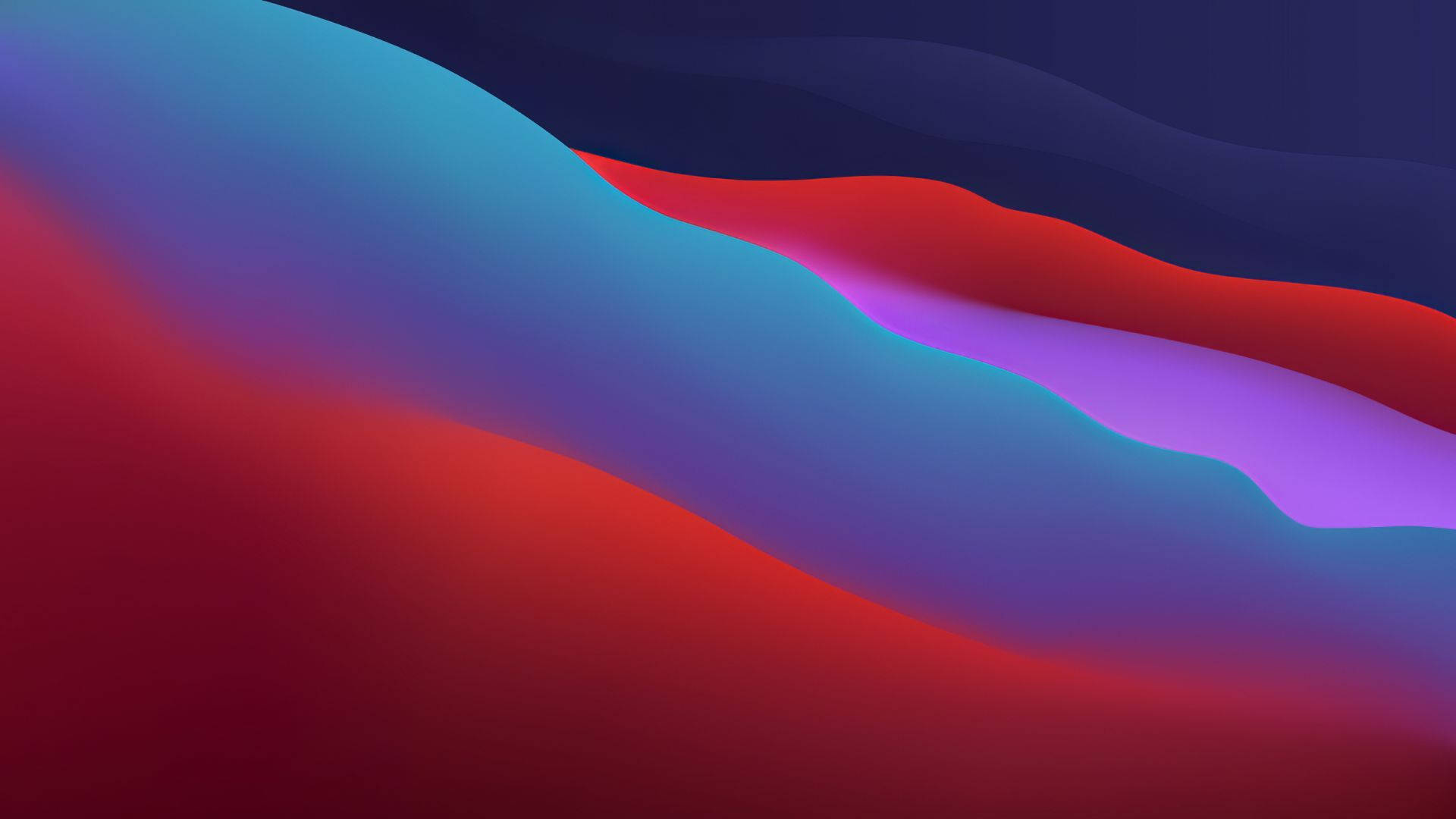 Macos Big Sur Red And Blue Waves Background