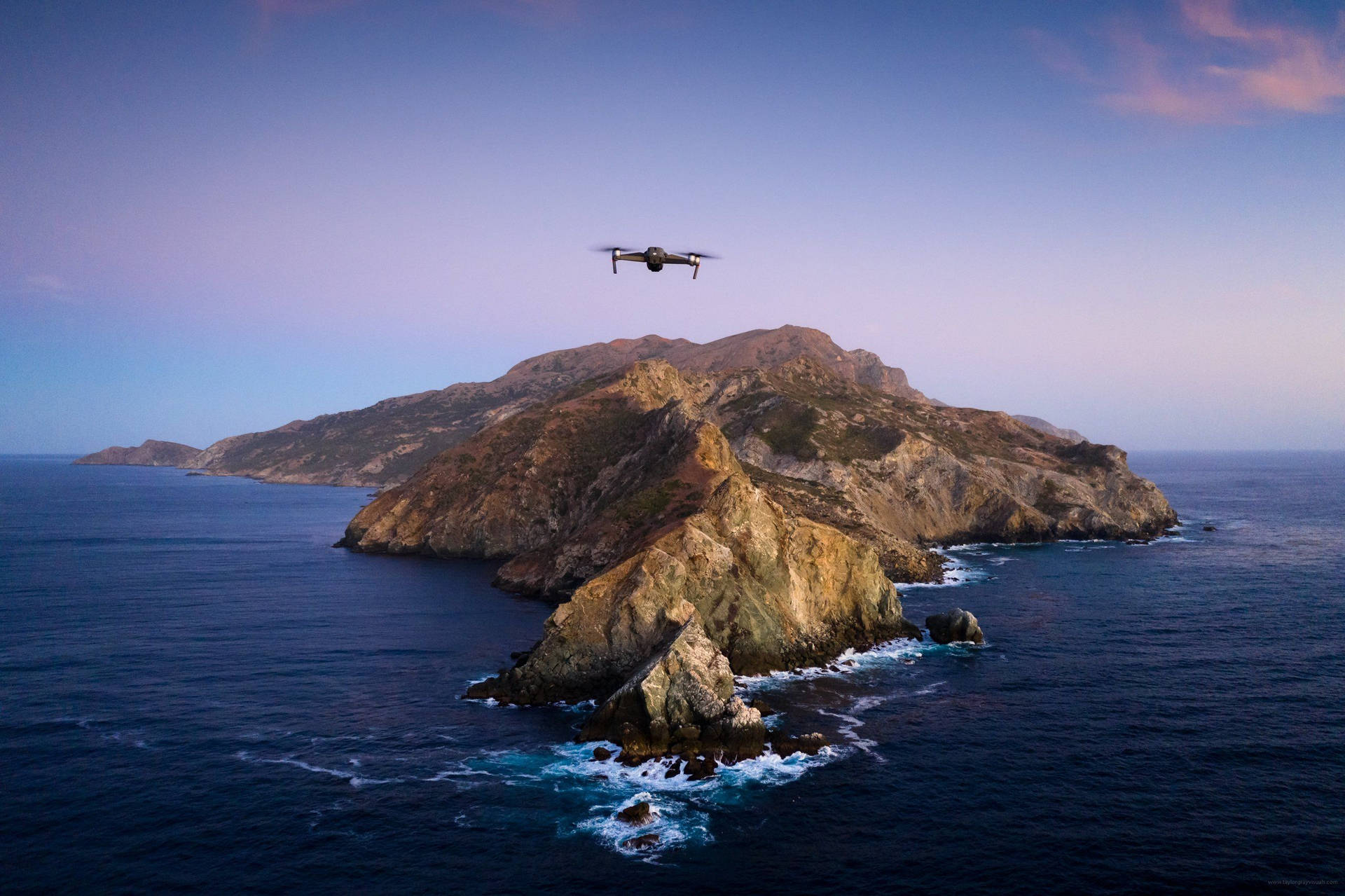 MacOS Catalina With Drone Wallpaper