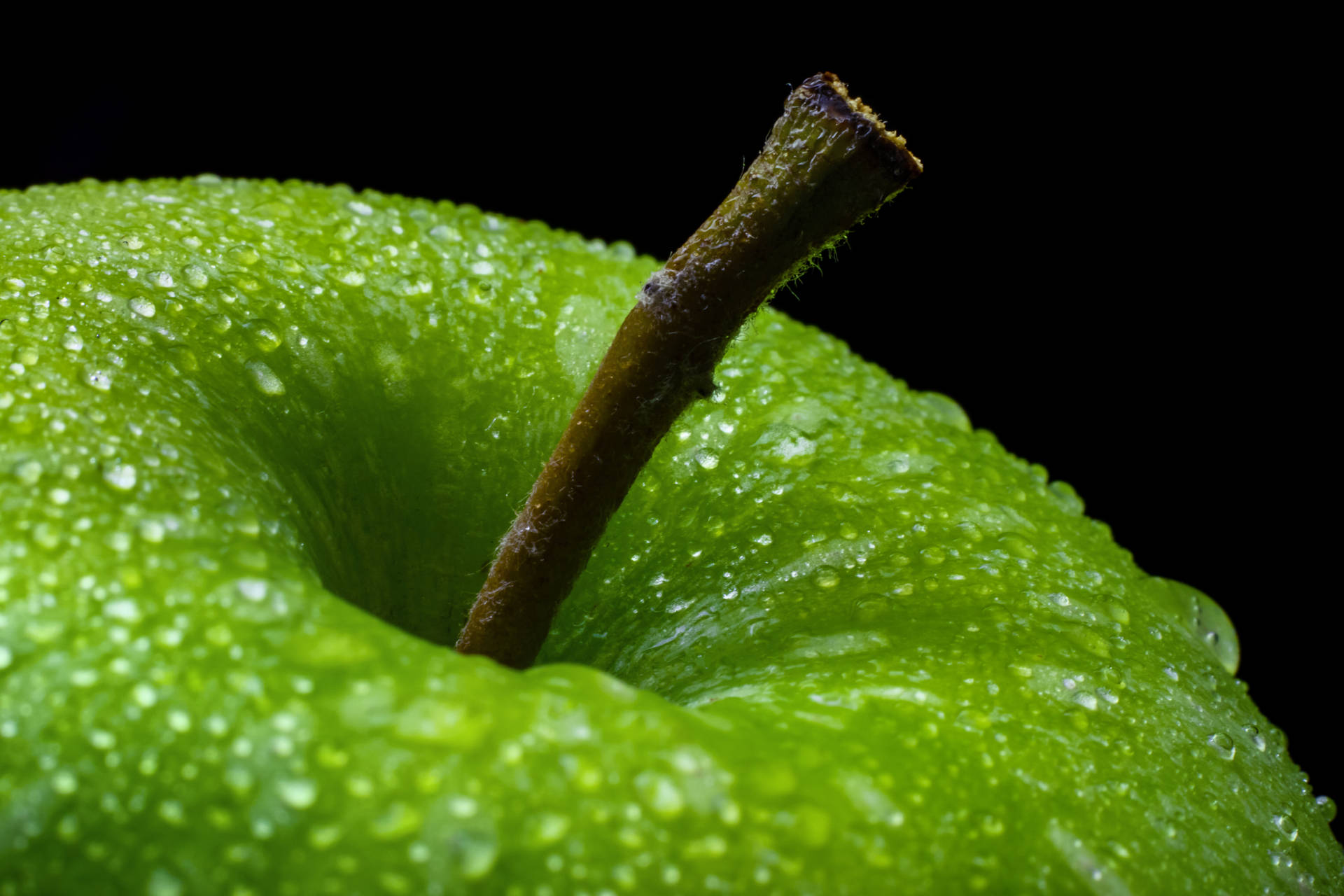 Macro Green Apple Food Desktop Wallpaper