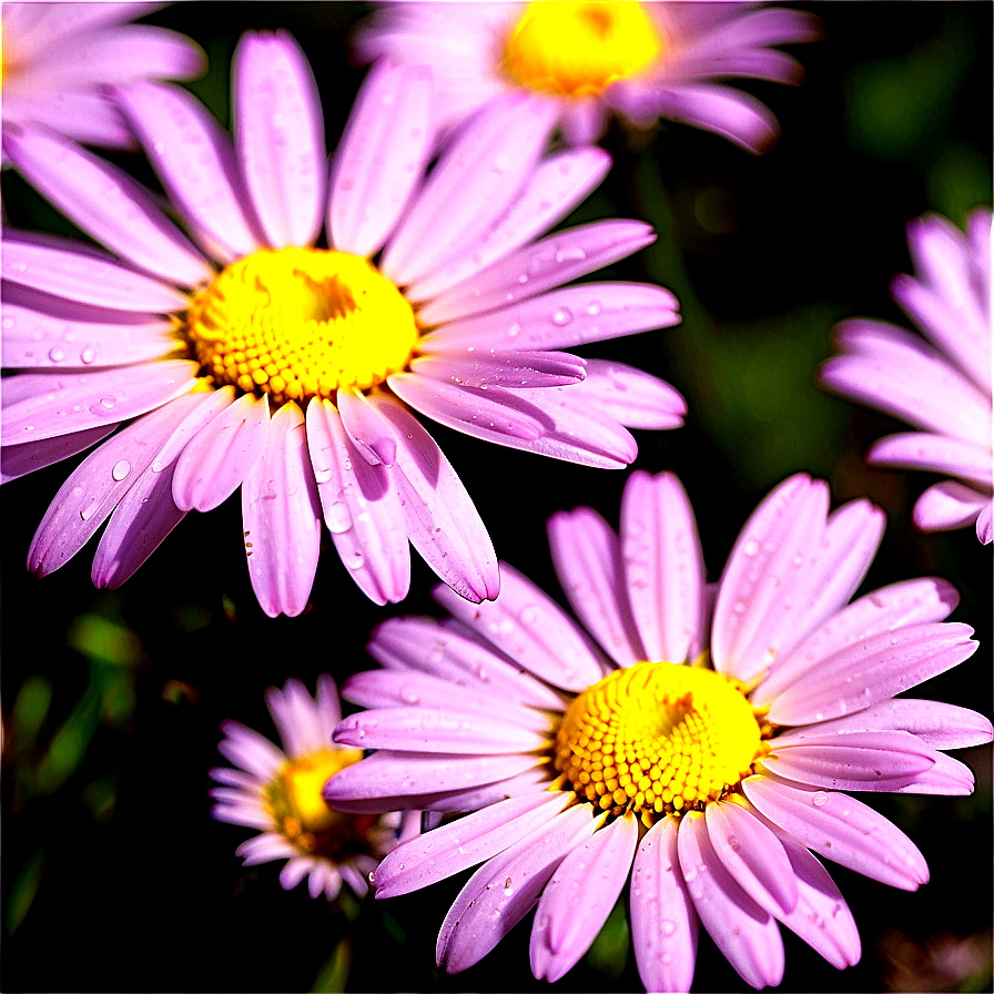 Macro Shot Daisies Png 06122024 PNG