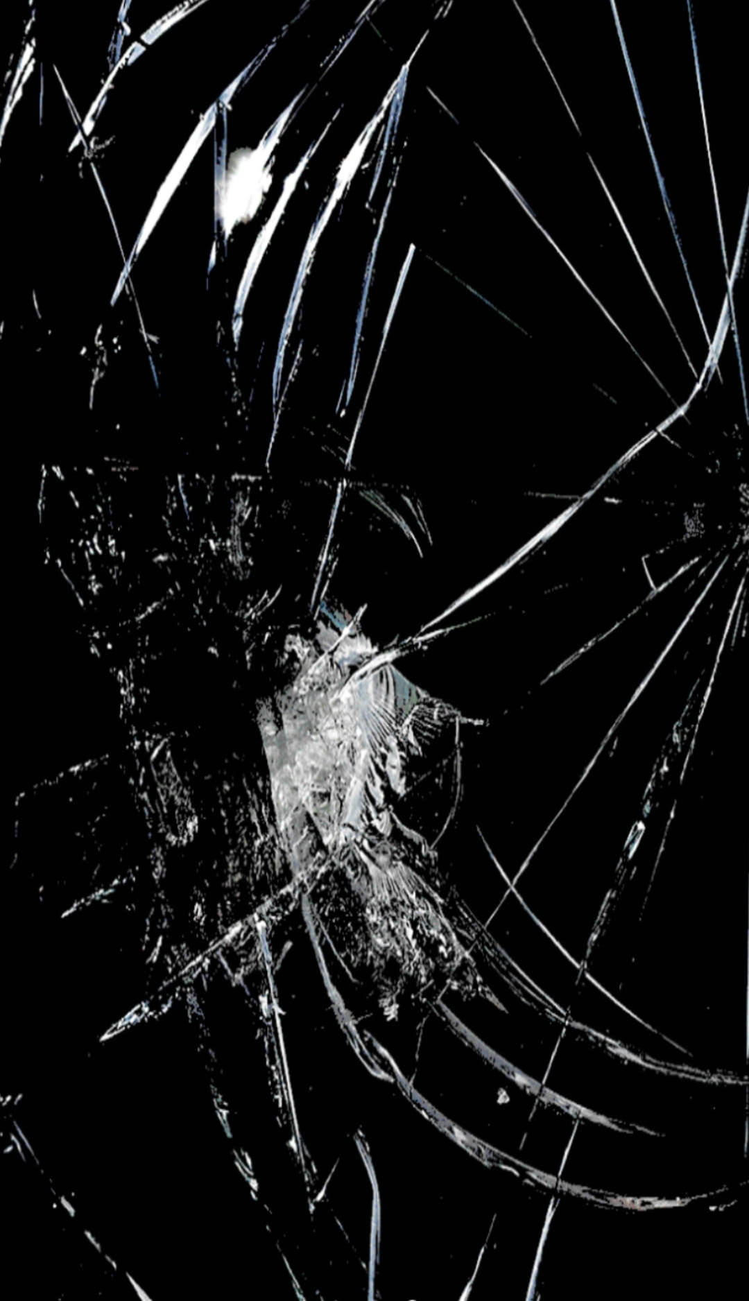 Macro Shot Image Of Broken Glass Wallpaper