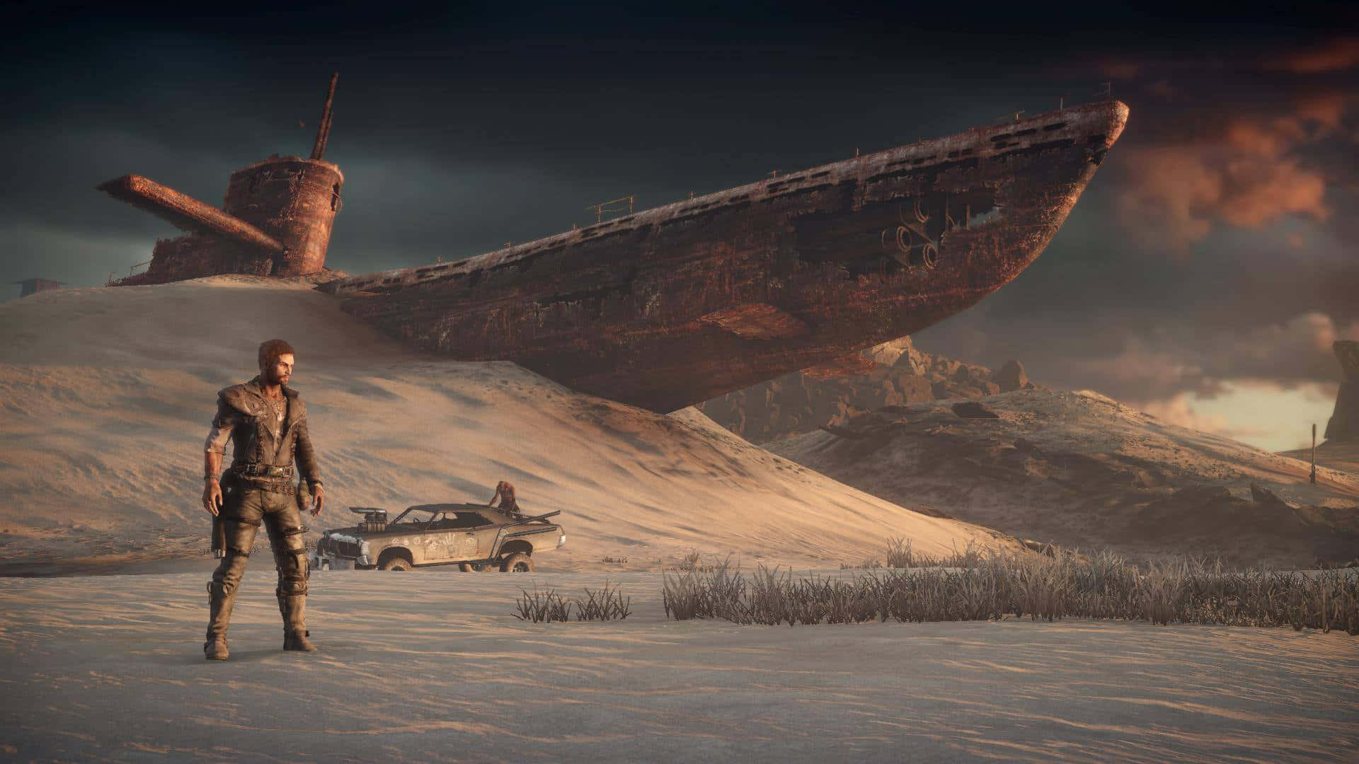 Mad_ Max_ Desolate_ Landscape_with_ Shipwreck Wallpaper