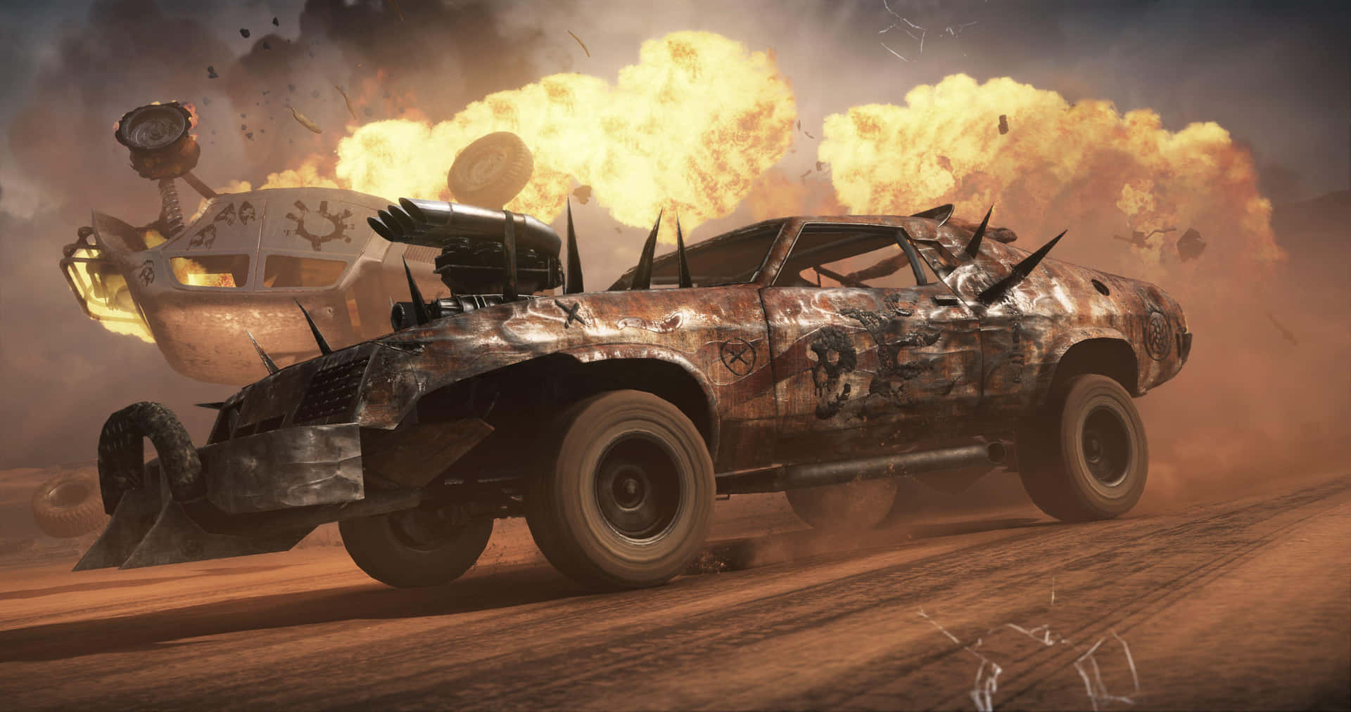 Mad Max_ Fury Road_ Chase Explosion Wallpaper