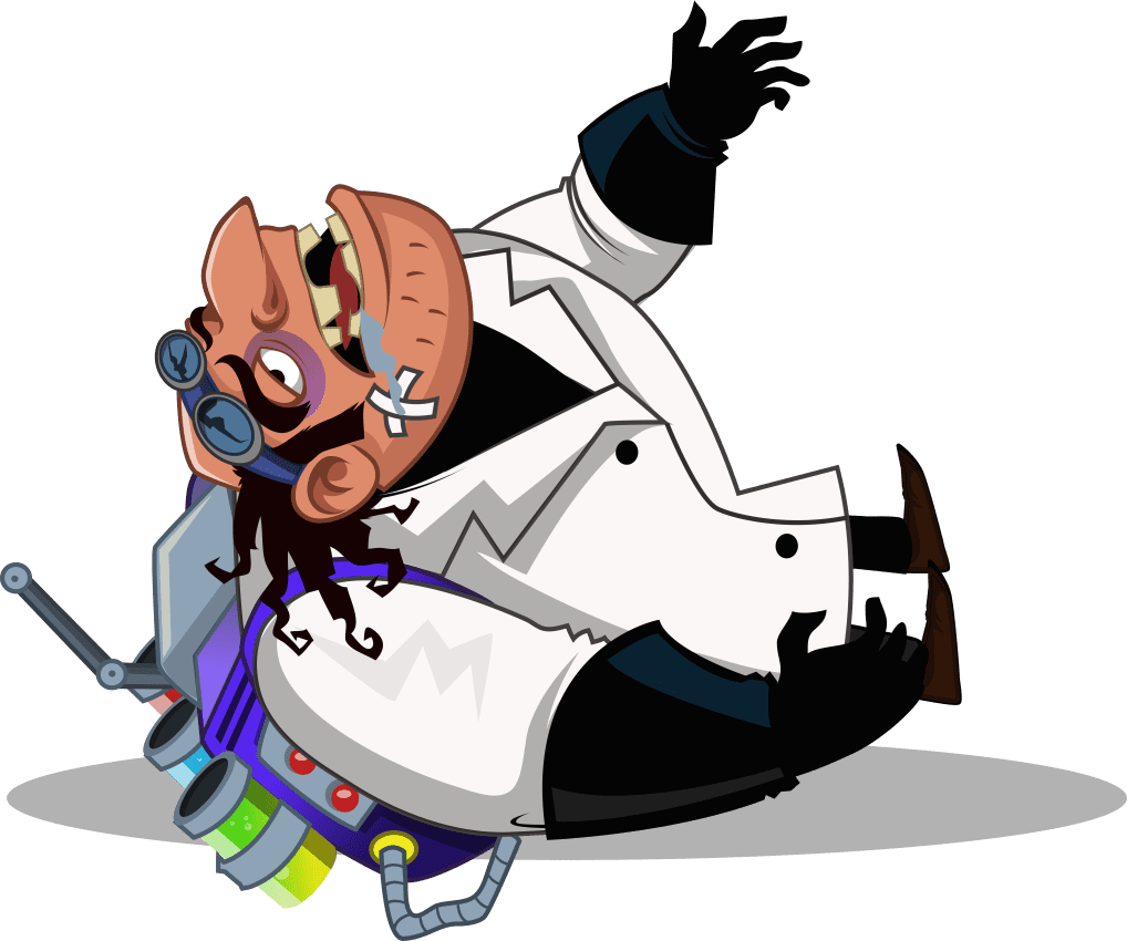 Mad Scientist Cartoon Character PNG