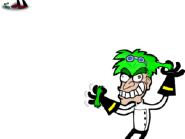 Mad Scientist Cartoon Character PNG