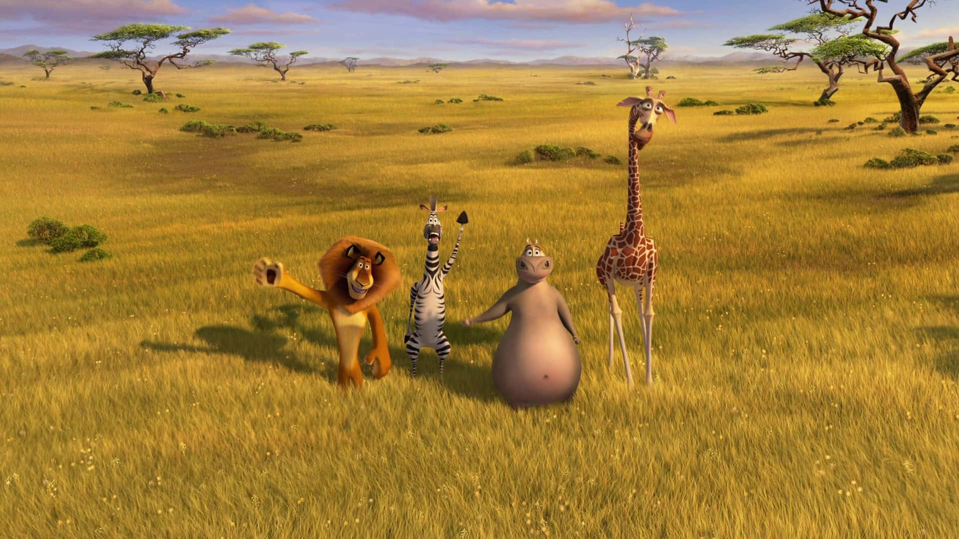 Madagascar 3 Characters Embarking On A European Adventure Wallpaper