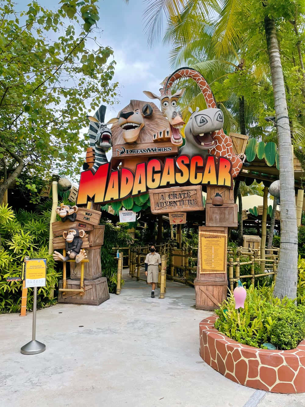 Madagascar Attraction Entrance Universal Studios Singapore Achtergrond