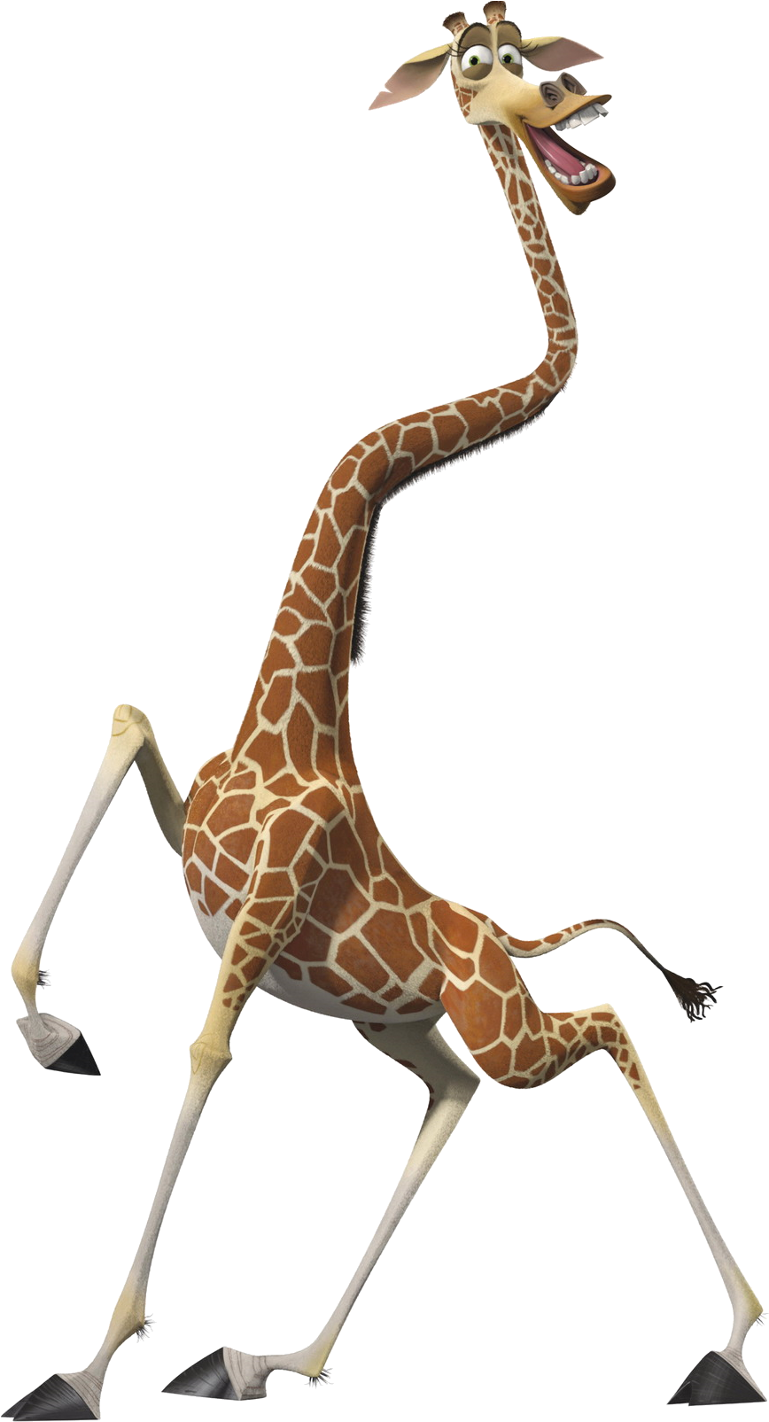 Madagascar Giraffe Character Running PNG