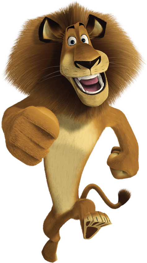 Madagascar Lion Character PNG