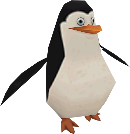 Madagascar Penguin Character3 D Model PNG