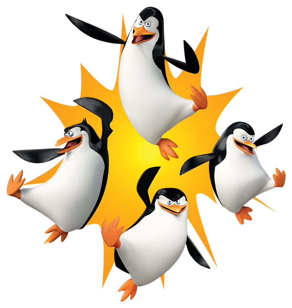 Madagascar Penguins Animated Characters PNG