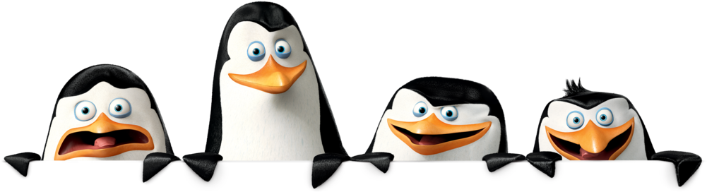Madagascar Penguins Animated Characters PNG
