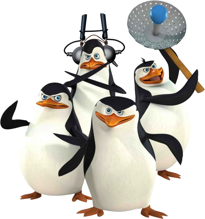 Madagascar Penguins Team Portrait PNG