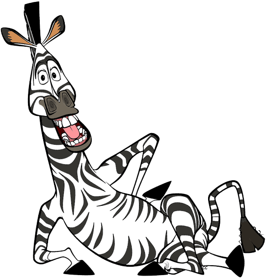 Madagascar Zebra Character Laughing PNG
