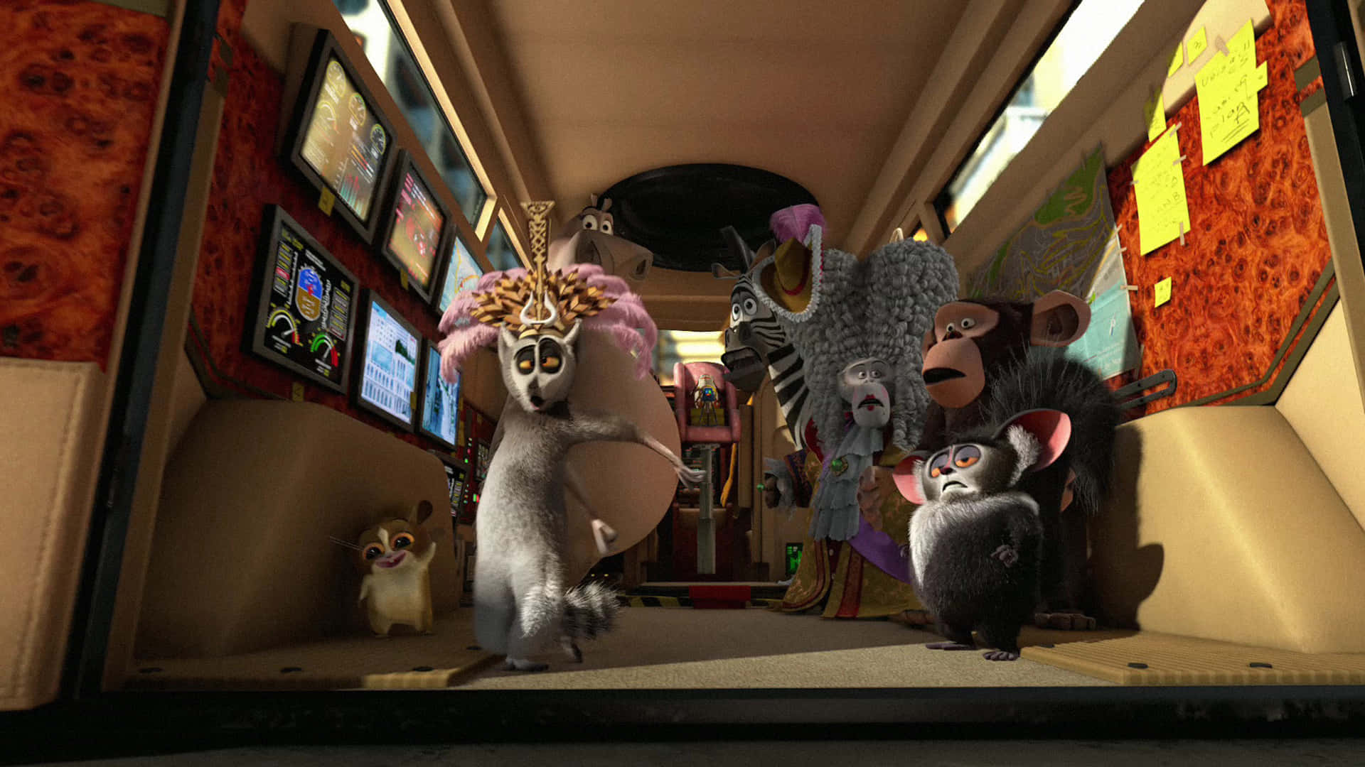 Madagascar3 Characters Planning Heist Wallpaper