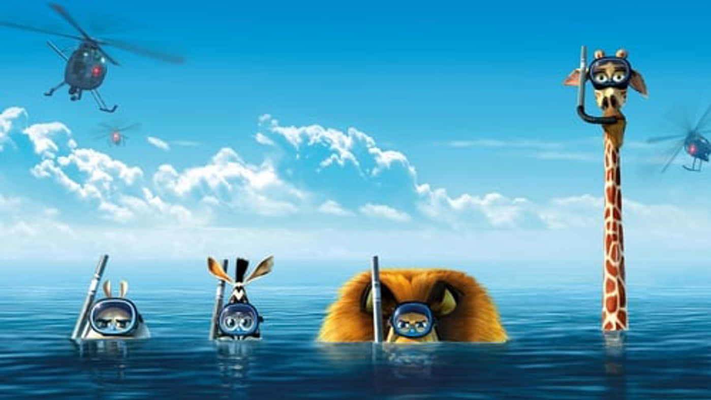 Madagascar3 Characters Sea Escape Wallpaper