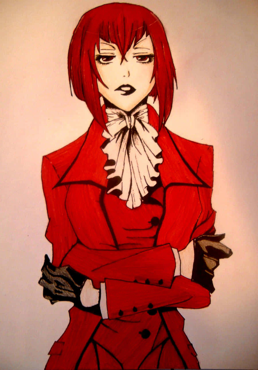 Elegant Madam Red from Kuroshitsuji Anime Series Wallpaper