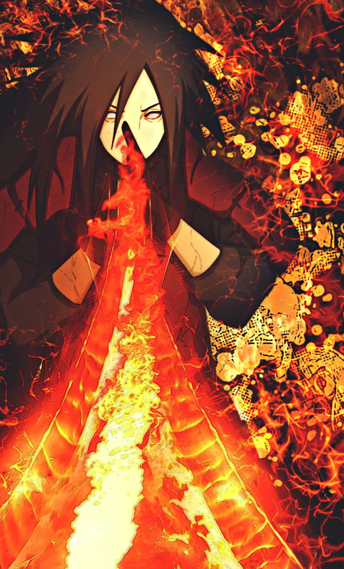 A Girl With Long Hair And A Flame In Her Hands Wallpaper