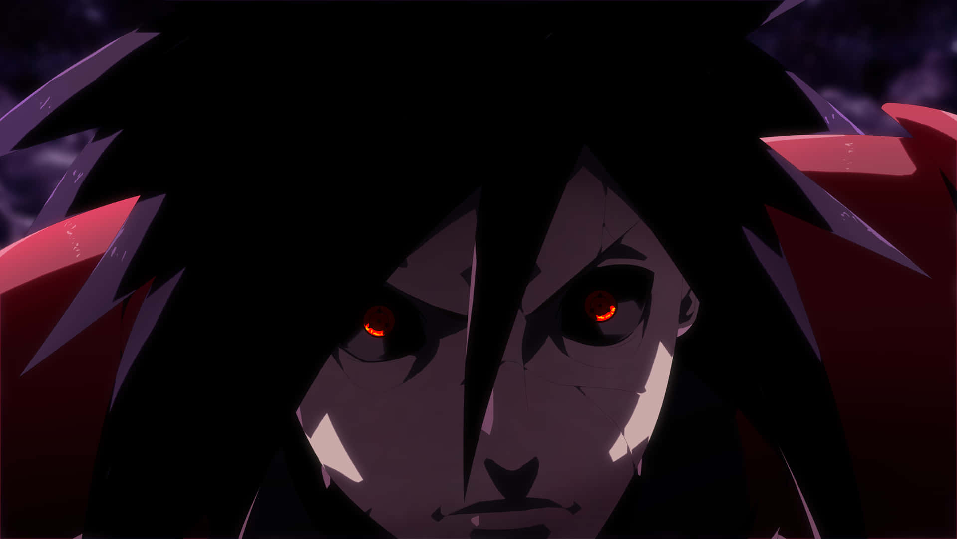 A Man With Red Eyes And Black Hair Wallpaper