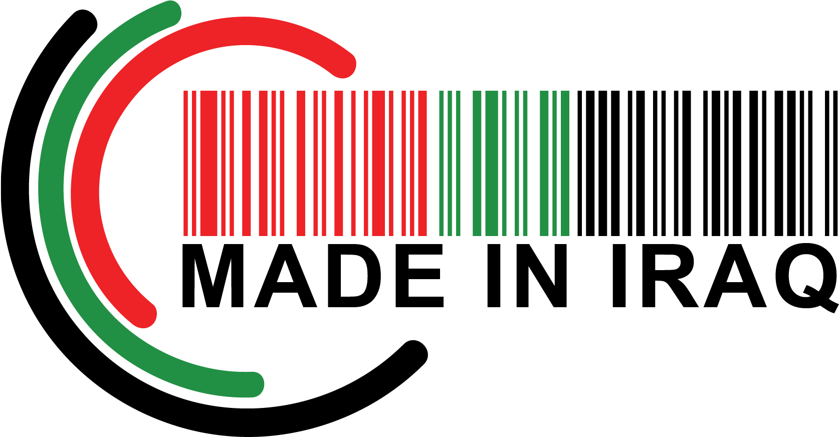 Madein Iraq Barcode Design PNG