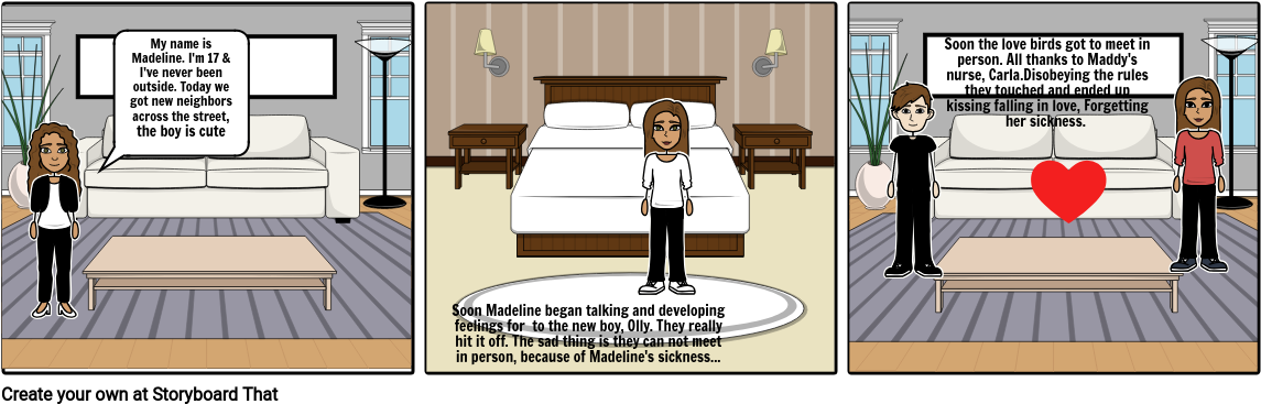 Madeline Love Story Comic Strip PNG