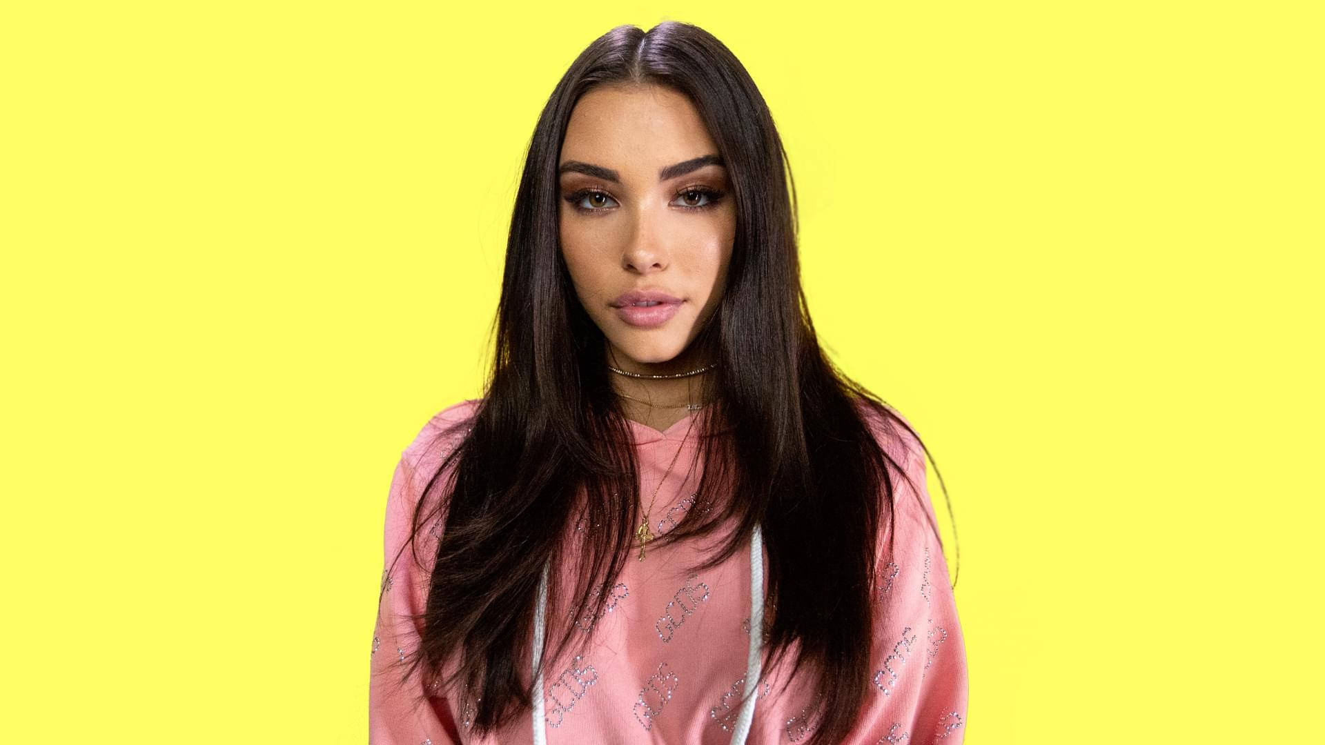 Madison Beer Yellow Background Wallpaper