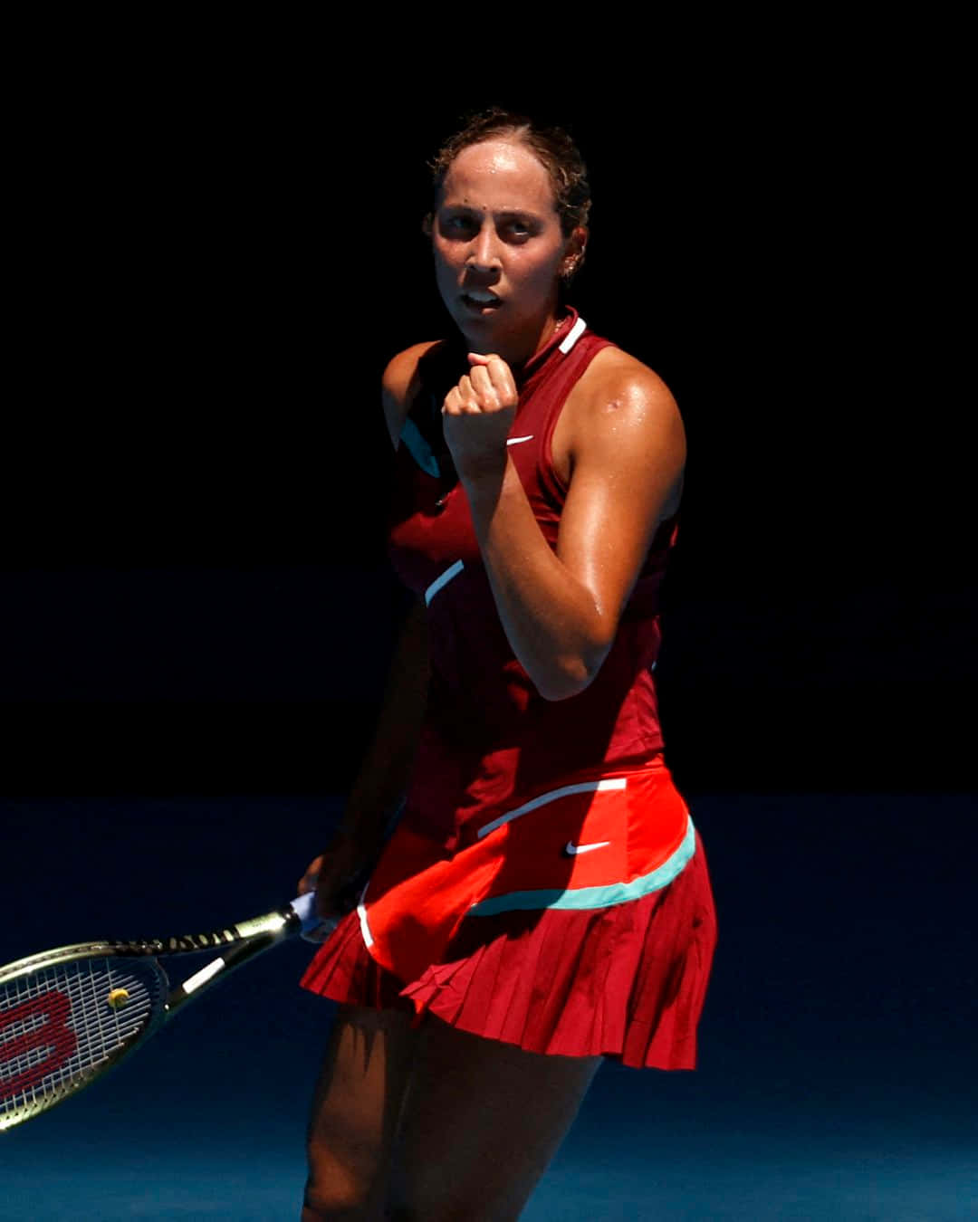 Madison Keys In Red Outfit Wallpaper