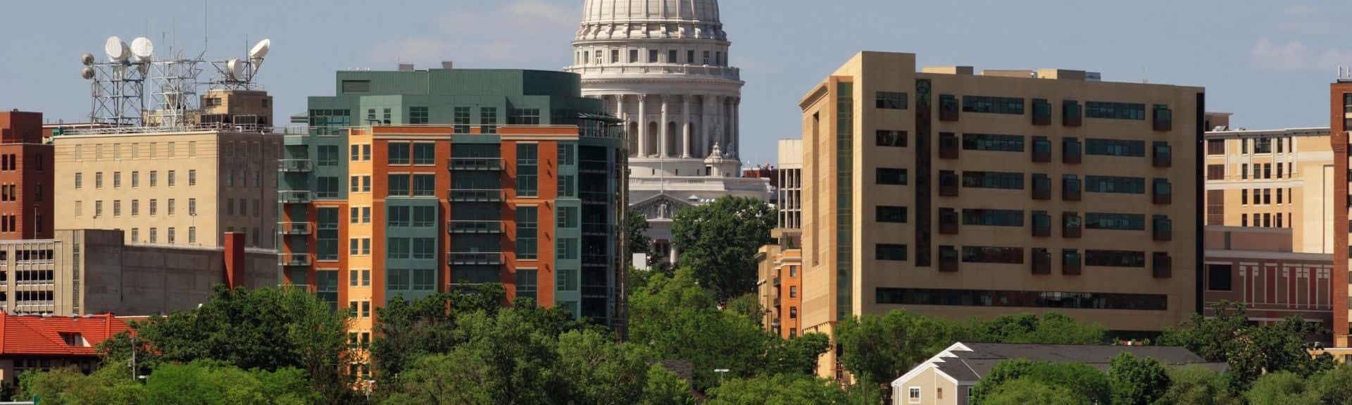 Madison Wisconsin Capitol Skyline Wallpaper