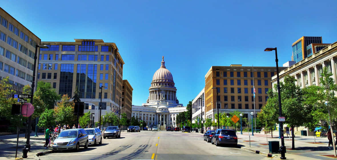 Madison Wisconsin State Capitol View Wallpaper