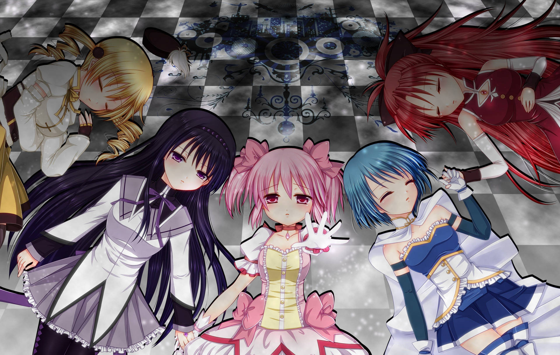 Madoka Magica Sleeping Characters Wallpaper