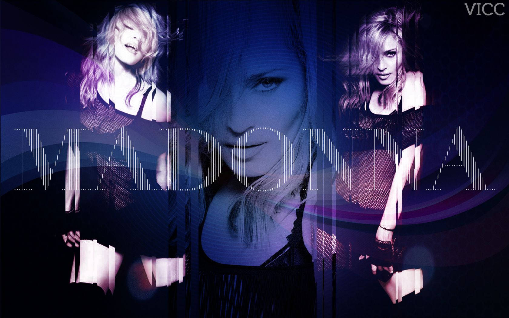 Madonna in Purple Edit Wallpaper