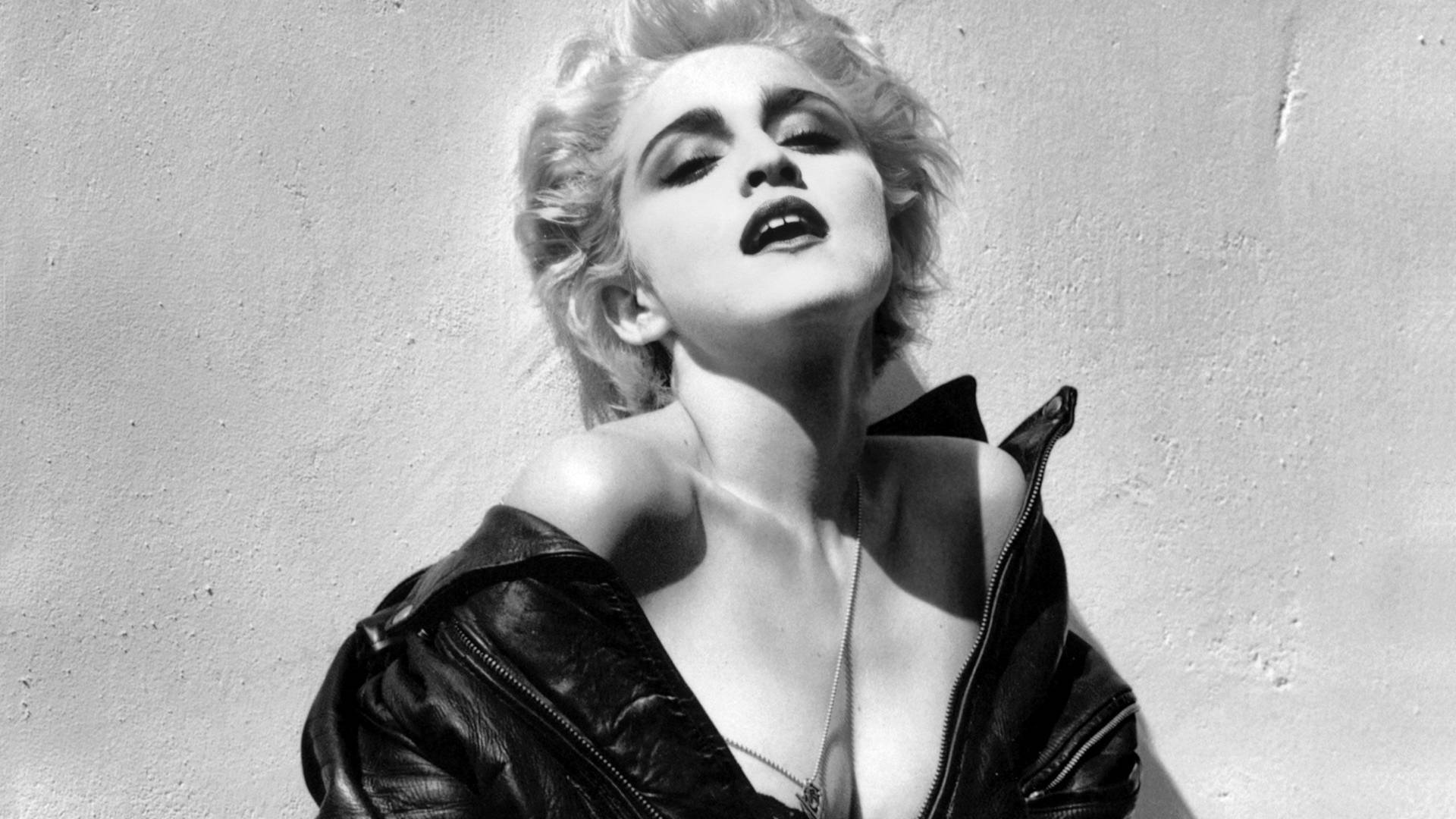 Madonna Louise Ciccone In Leather Jacket Background