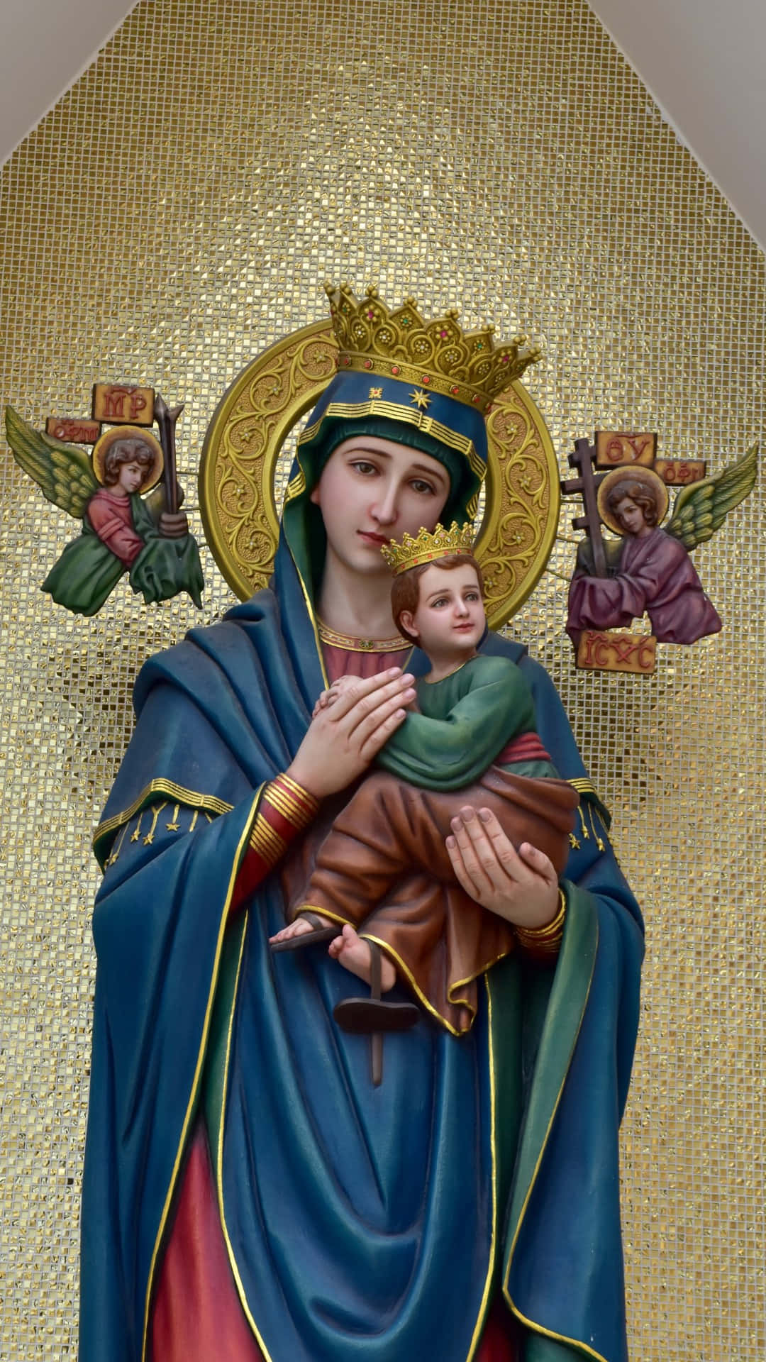 Madonnaand Child Religious Iconography Wallpaper