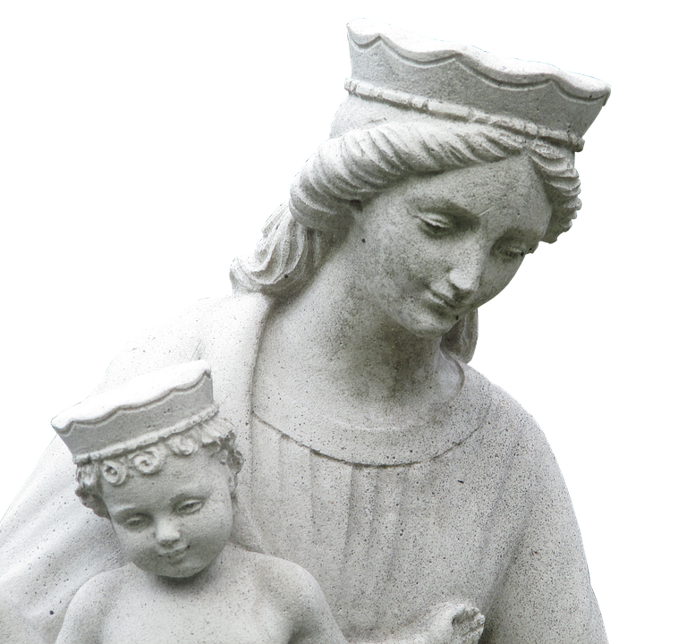 Madonnaand Child Statue Sculpture PNG