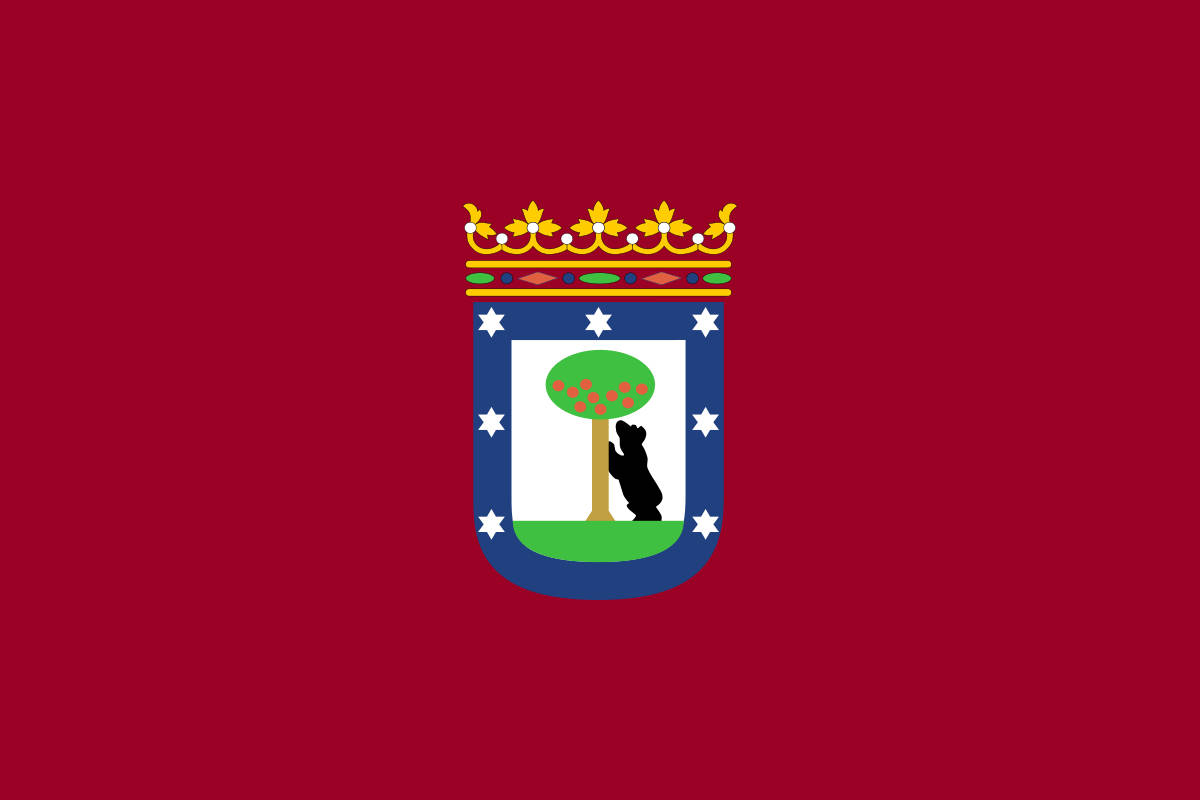 Cidadede Madrid Bandeira Vermelha. Papel de Parede
