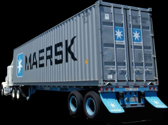 Maersk Container Trailer PNG