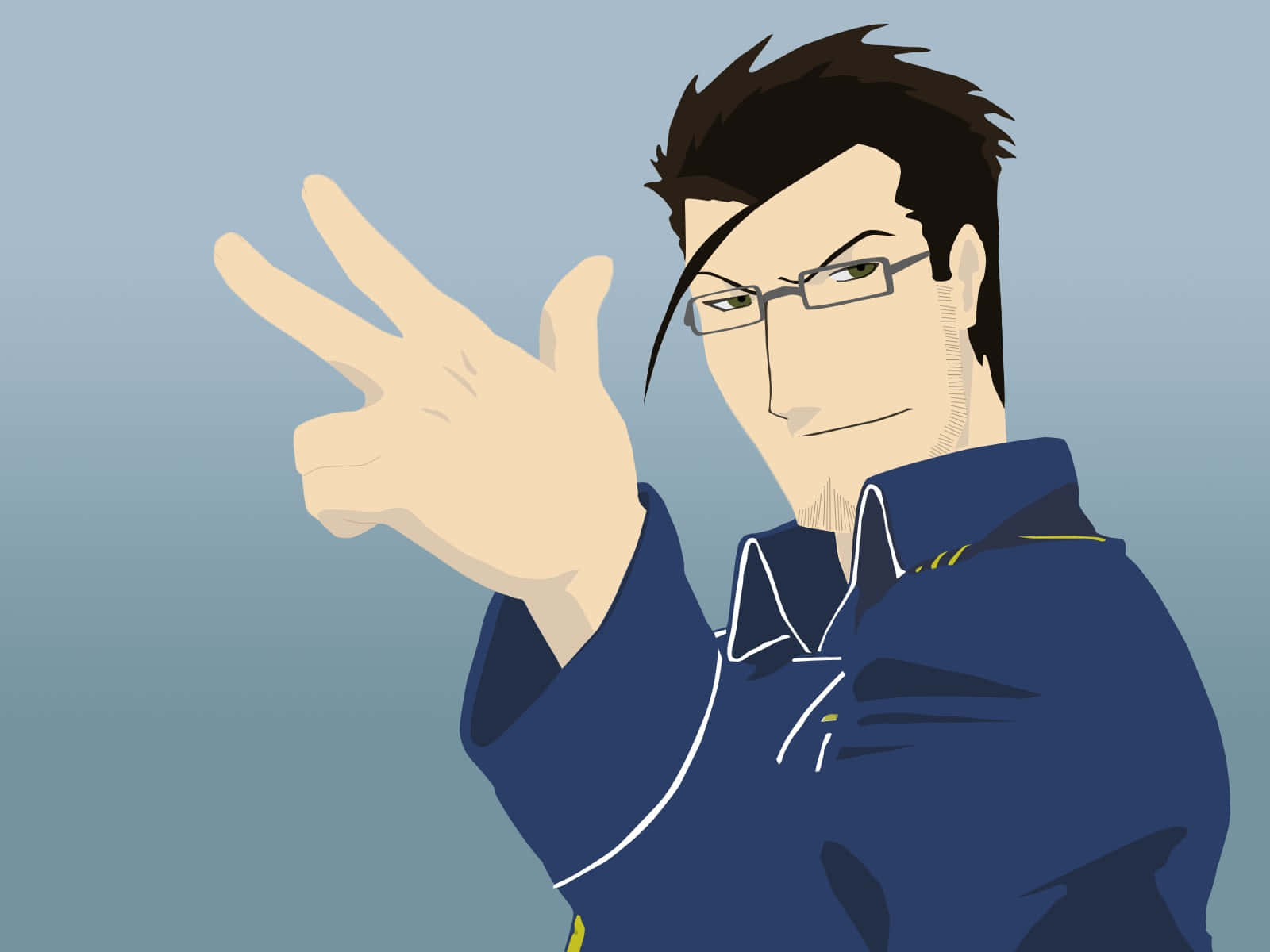 Maes Hughes from Fullmetal Alchemist - A Cheerful Personality in a Grim World Wallpaper