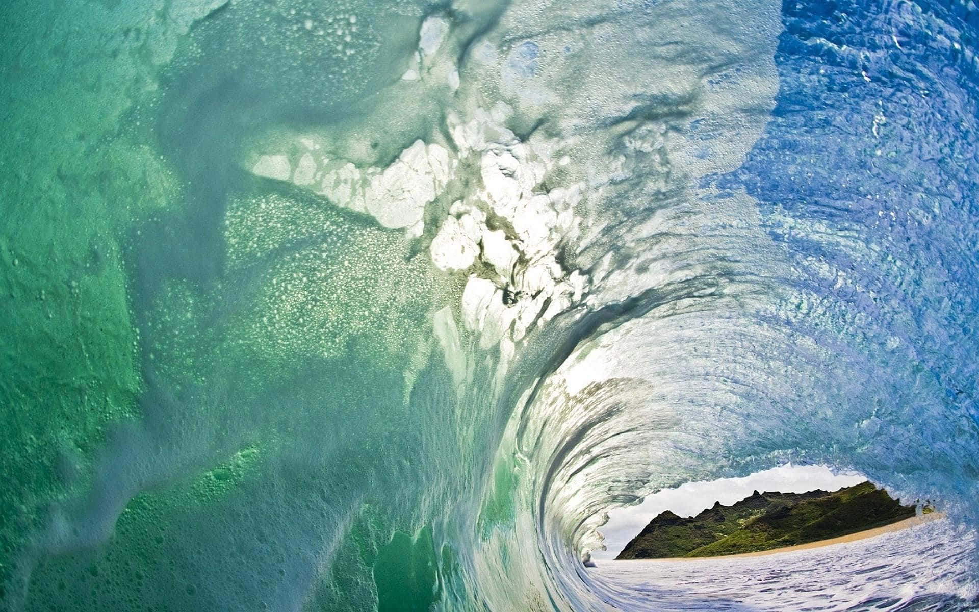 Maestoseonde Oceaniche Nella Loro Maestosità Blu