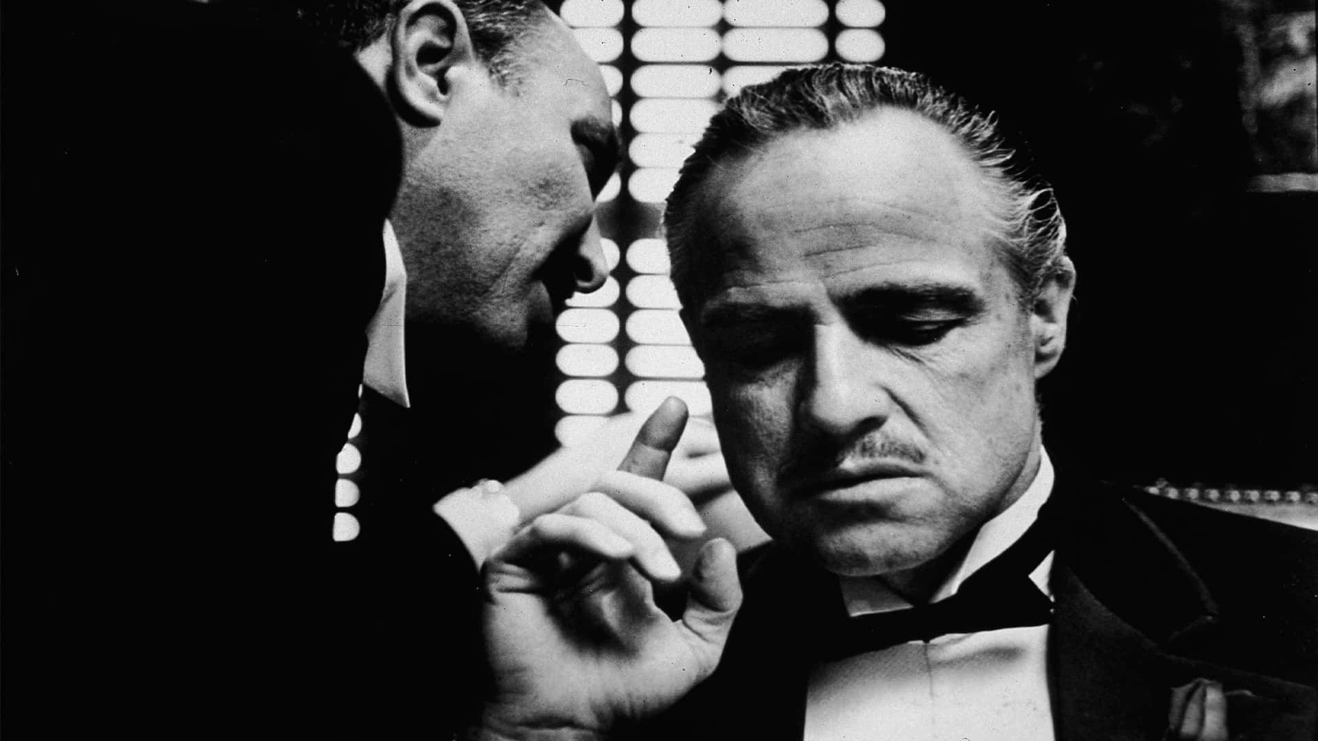 The Godfather - A Black And White Photo Of Two Men