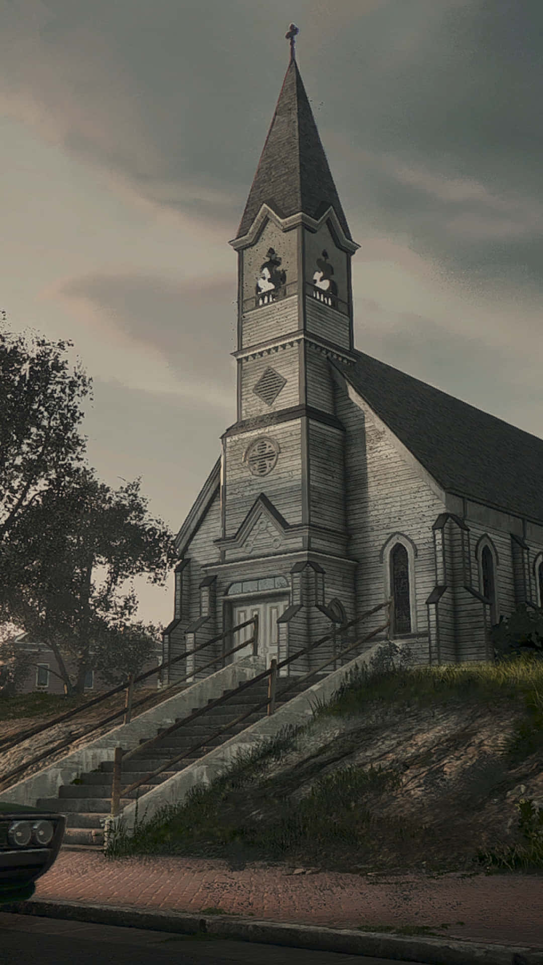 A Church With A Steeple Wallpaper