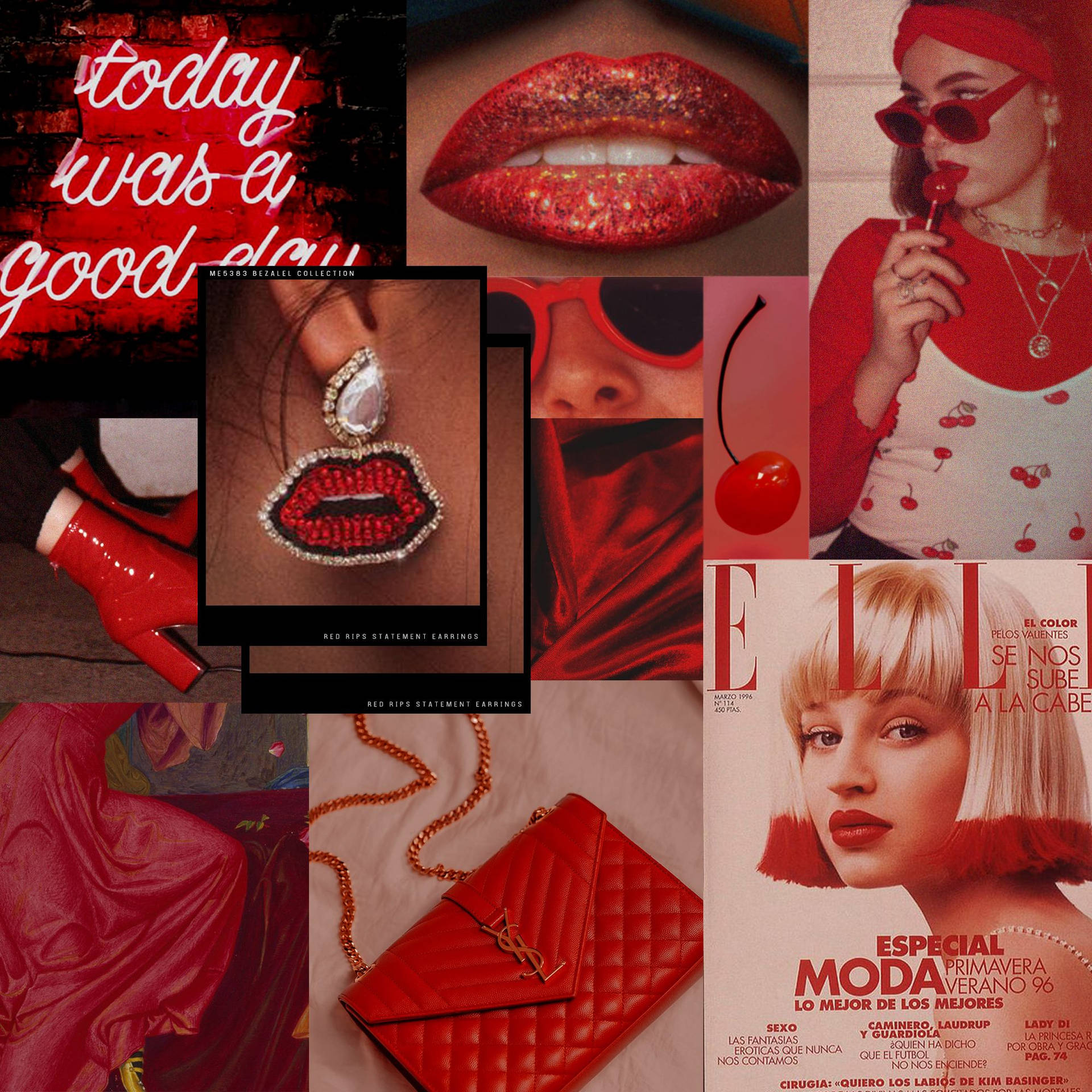 Magazine Cover Pastel Red Aesthetic