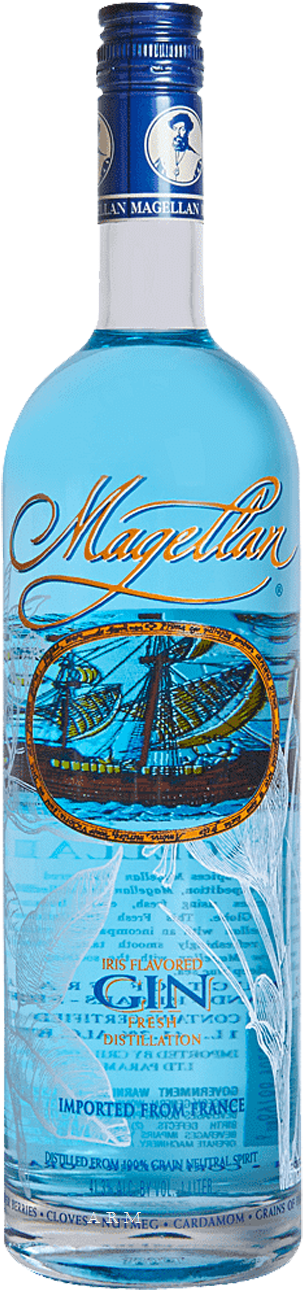 Magellan Gin Bottle Blue PNG