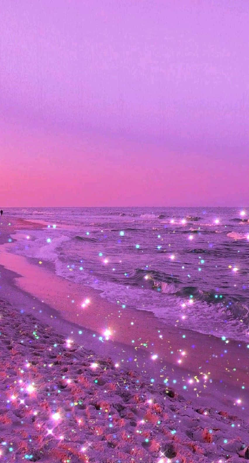 Magenta Beach Sunset Sparkle.jpg Wallpaper