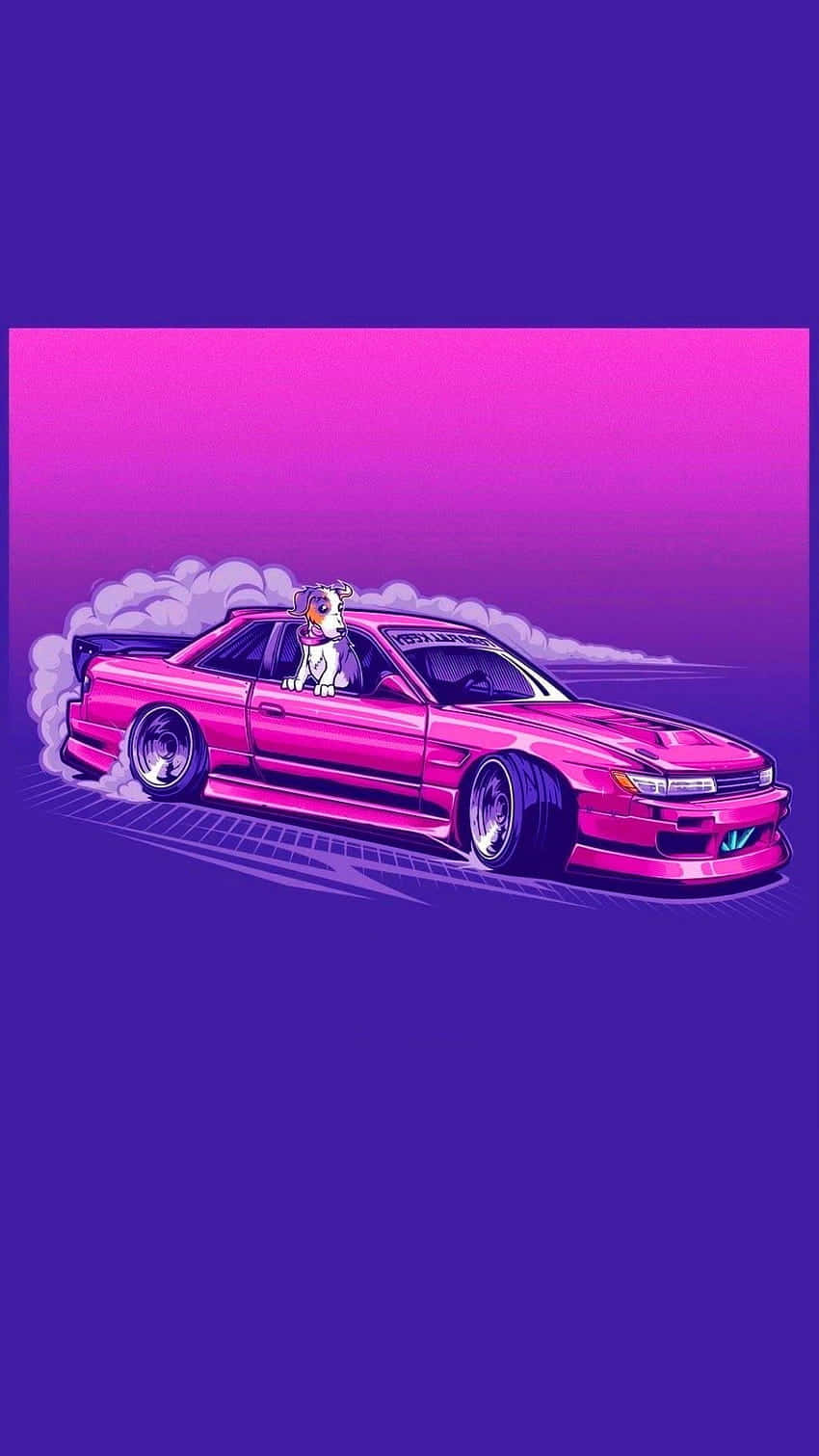 Magenta Nissan Silvia Drifting Jdm Anime Wallpaper