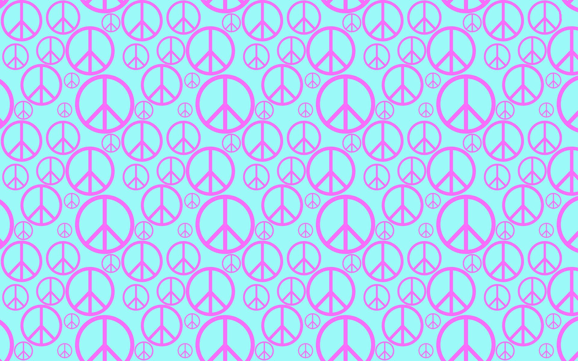 Magenta Peace Pattern Wallpaper