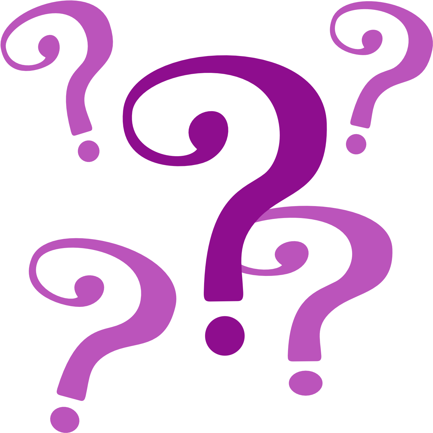 Magenta Question Marks Pattern PNG