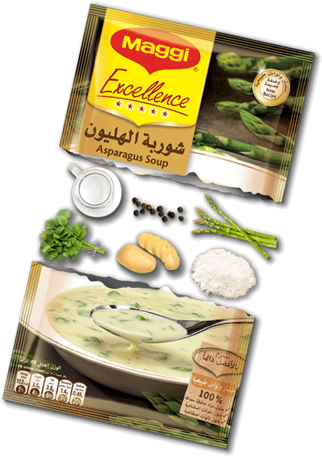 Maggi Excellence Asparagus Soup Package PNG