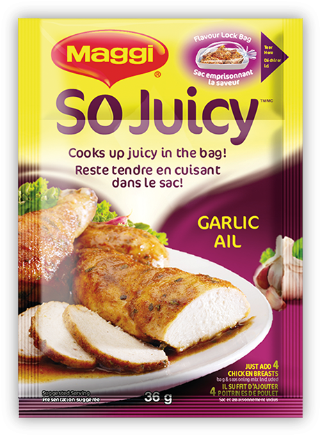 Maggi So Juicy Garlic Chicken Packaging PNG